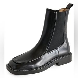 Wandler ‘Lucy’ Black Leather Ankle Boots Size 38